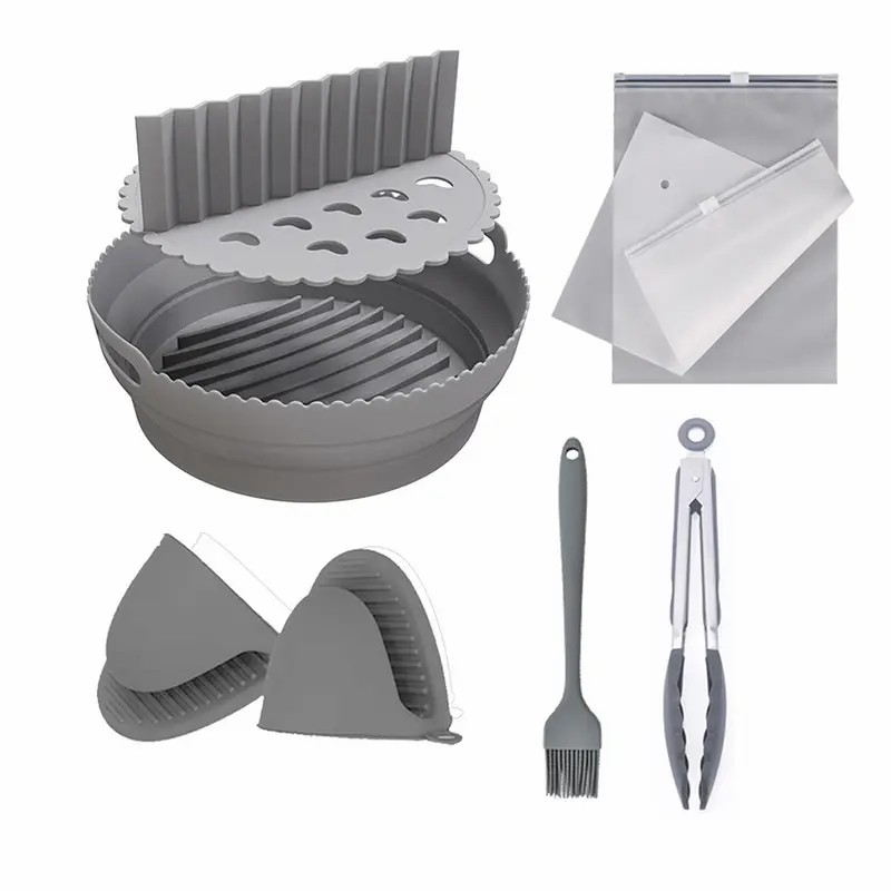 Hot Heat Resistant Round Silicone Air Fryer Liners Silicone Pot